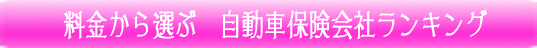 料金から選ぶ　自動車保険会社ランキング