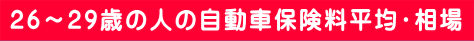 26～29歳の人の自動車保険料平均・相場ロゴ