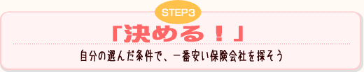 STEP3 安い自動車保険を探そう